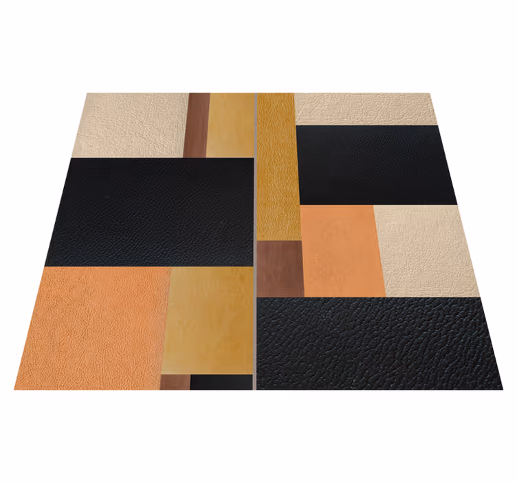 Covor de vinil geometric blocuri texturate geometrice - TenStickers