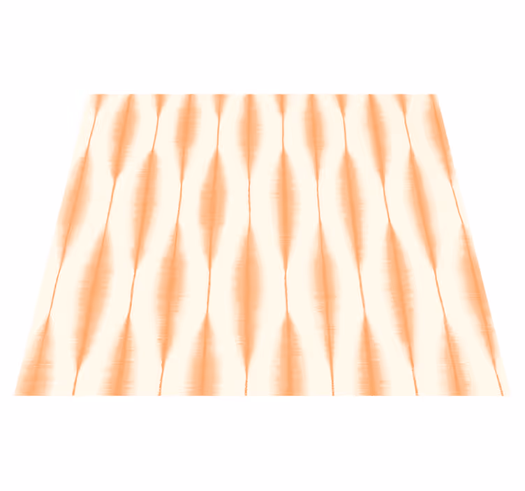 Covor de vinil geometric ikat kasuri portocalie - TenStickers