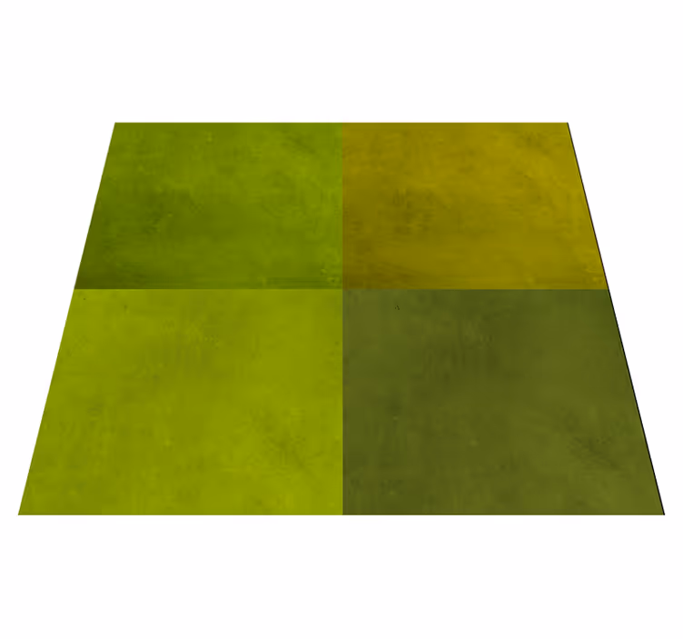 Covor de vinil geometric pătrate verzi moderne - TenStickers