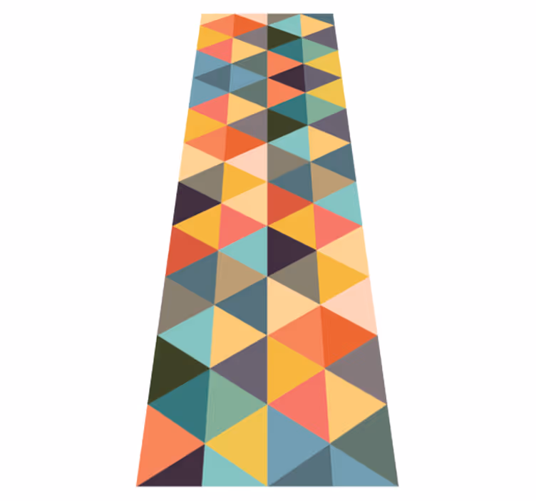 Covor de vinil geometric cu modele geometrice multicolore - TenStickers
