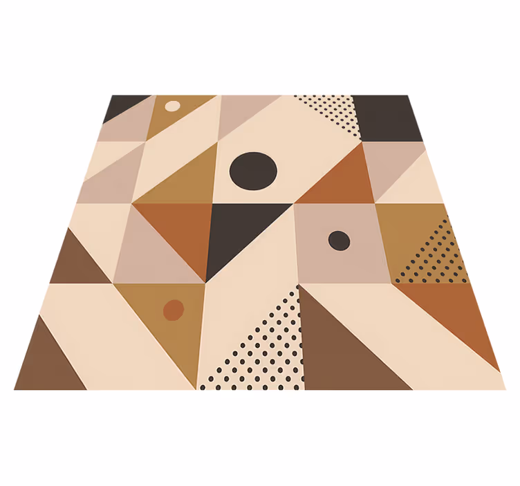 Covor de vinil geometric în nuanțe de maro - TenStickers