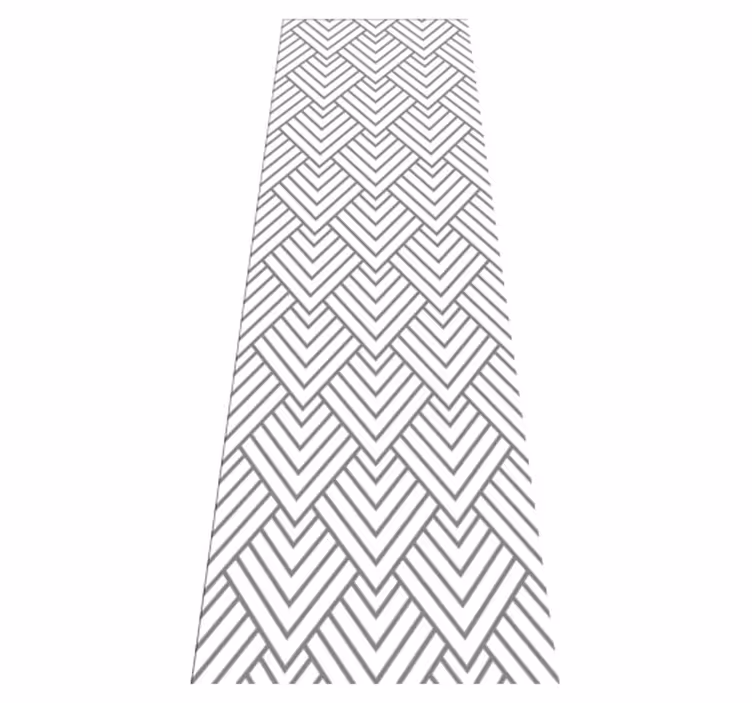 Covor de vinil geometric cu model triunghiuri albe - TenStickers