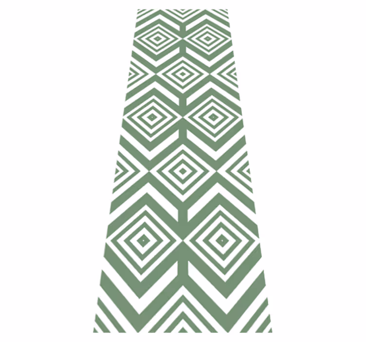Covor de vinil geometric romburi verzi - TenStickers