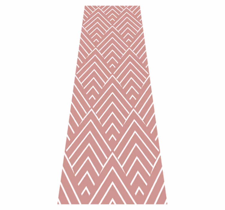 Covor de vinil geometric romburi și hexagoane roșii - TenStickers