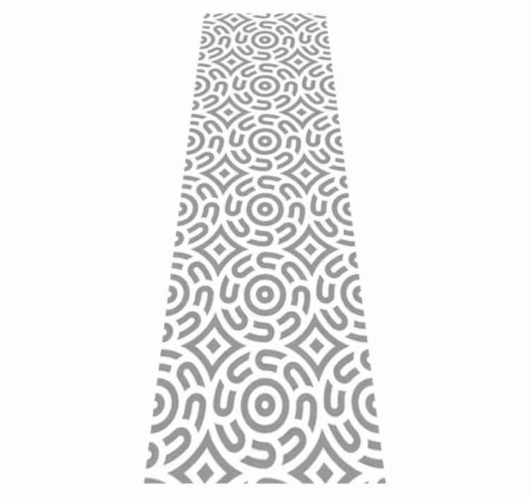 Covor de vinil geometric cu model alb și cercuri - TenStickers