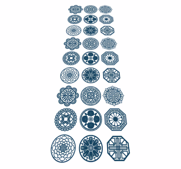 Covor de vinil geometric forme coreene - TenStickers