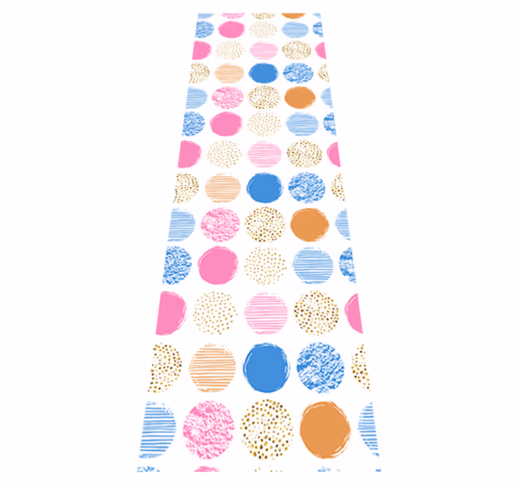 Covor de vinil geometric cu model de puncte colorate - TenStickers