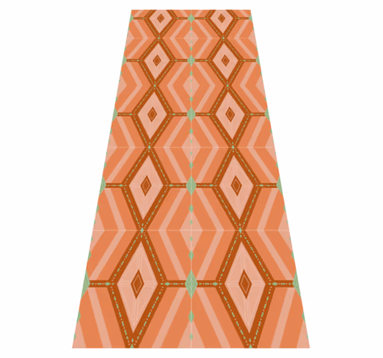 Covor de vinil geometric nuanțe geometrice de toamnă - TenStickers