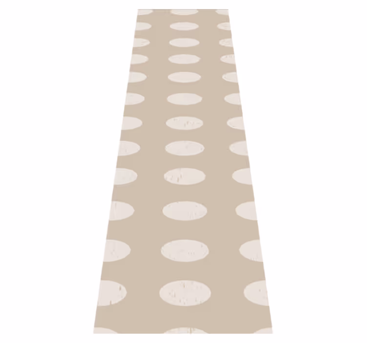 Covor de vinil geometric cu model cercuri albe - TenStickers