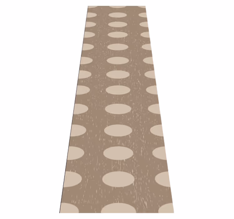 Covor de vinil geometric cu model cercuri maro - TenStickers