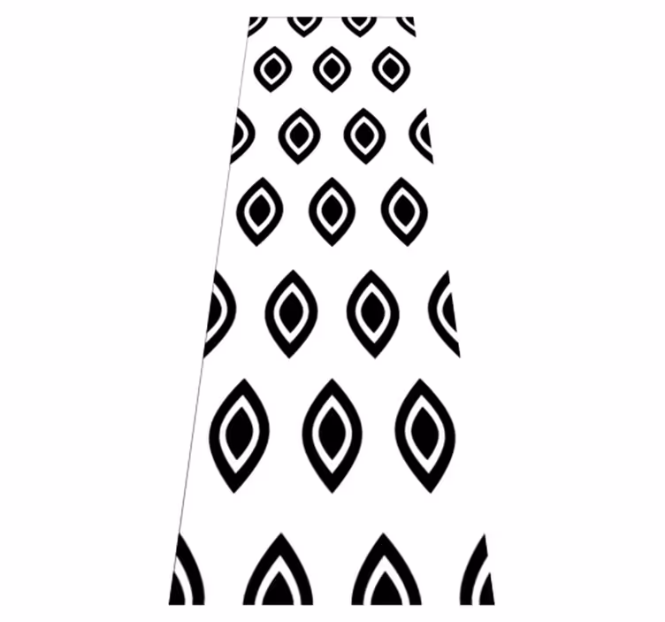 Covor de vinil geometric cu forme alb-negru - TenStickers