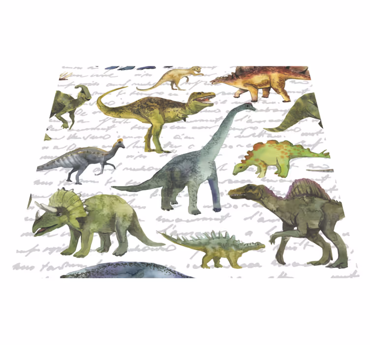 Covor vinil dormitor dinozauri realiști - TenStickers