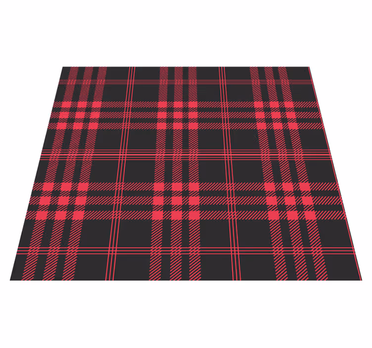 Covor vinil dormitor model tartan de crăciun - TenStickers