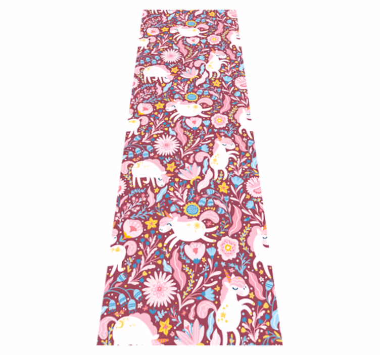 Covor vinil dormitor cu model frumos de unicorni - TenStickers