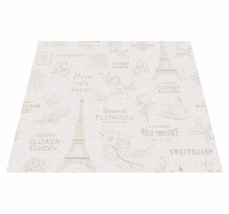 Covor vinil dormitor stil parizian - TenStickers