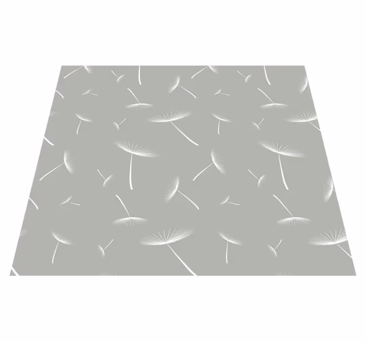 Covor vinil dormitor floral gri deschis - TenStickers