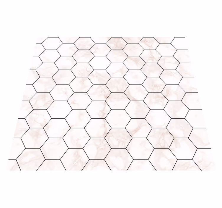 Covor vinil dormitor plăci hexagonale marmură - TenStickers