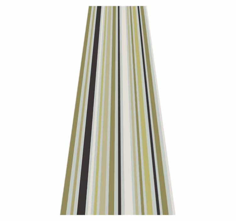 Covor vinil dormitor model geometric linii verzi - TenStickers