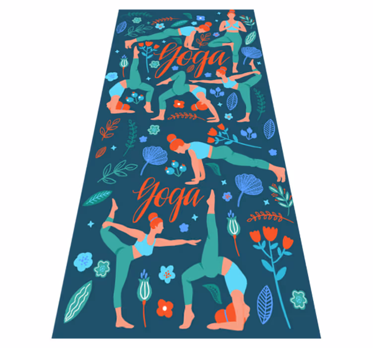 Covor vinil dormitor femeie care face yoga - TenStickers