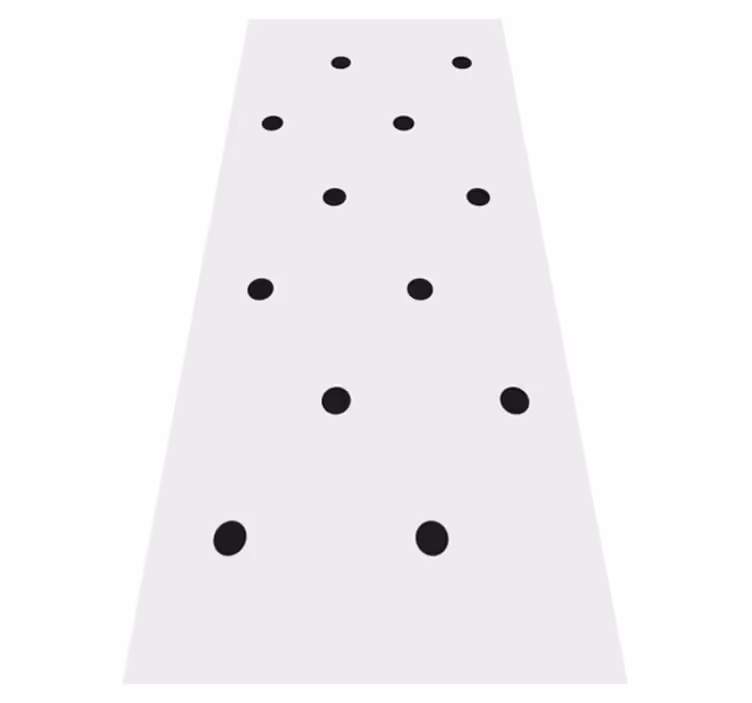 Covor vinil dormitor cu puncte negre stil nordic - TenStickers