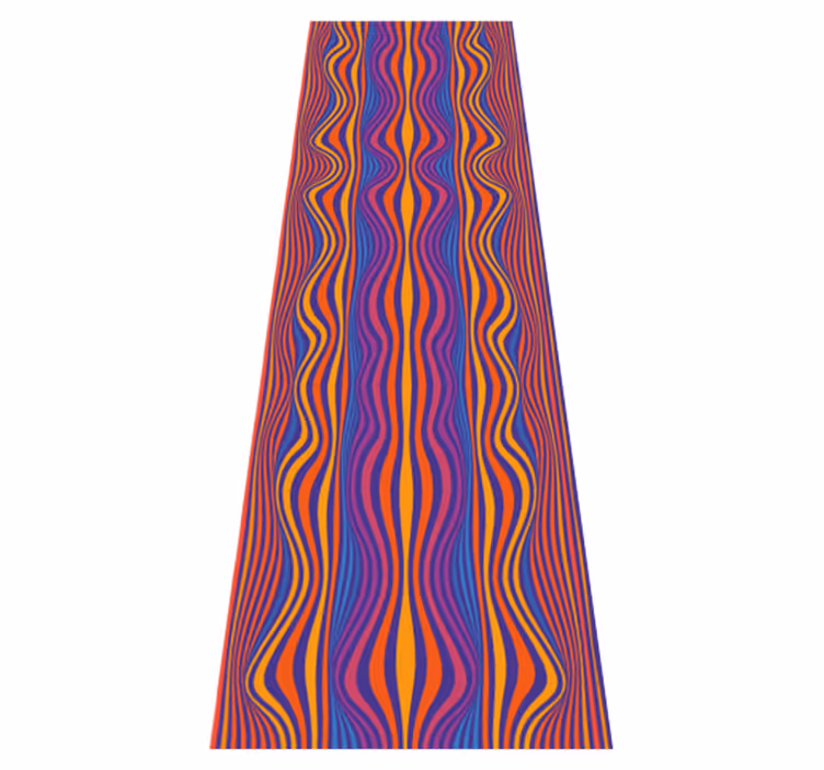 Covor vinil dormitor linii psihadelice groovy - TenStickers
