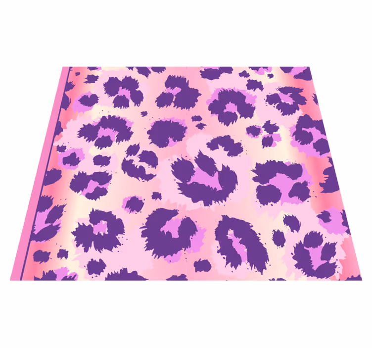 Covor vinil dormitor blană leopard roz - TenStickers