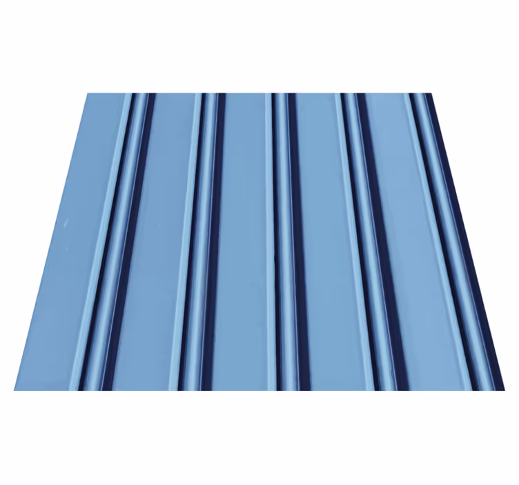 Covor vinil dormitor dungi albastre pe fundal alb vertical - TenStickers