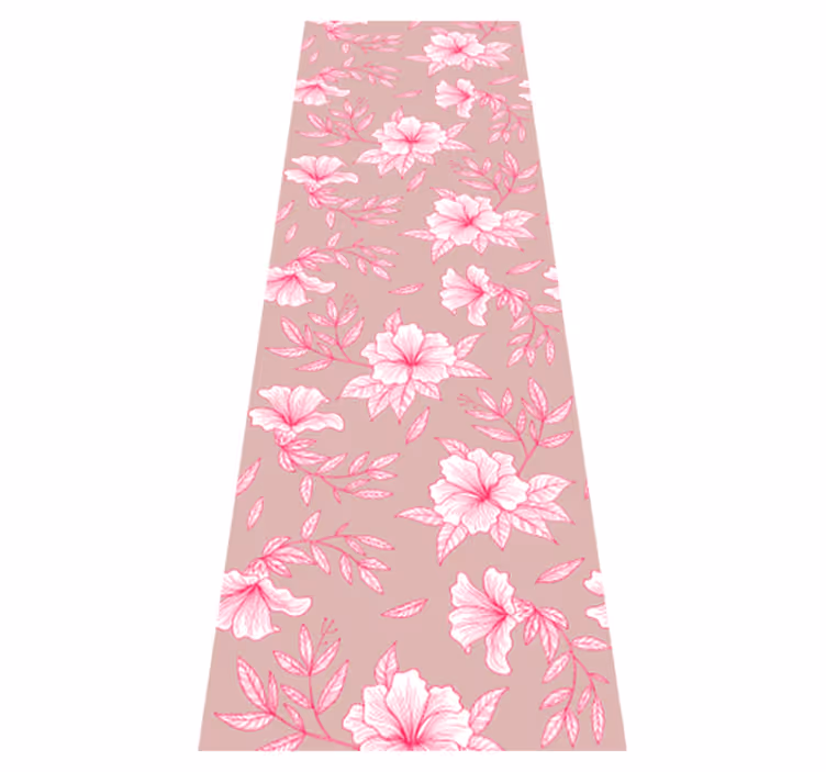 Covor vinil dormitor lotus roz neon - TenStickers