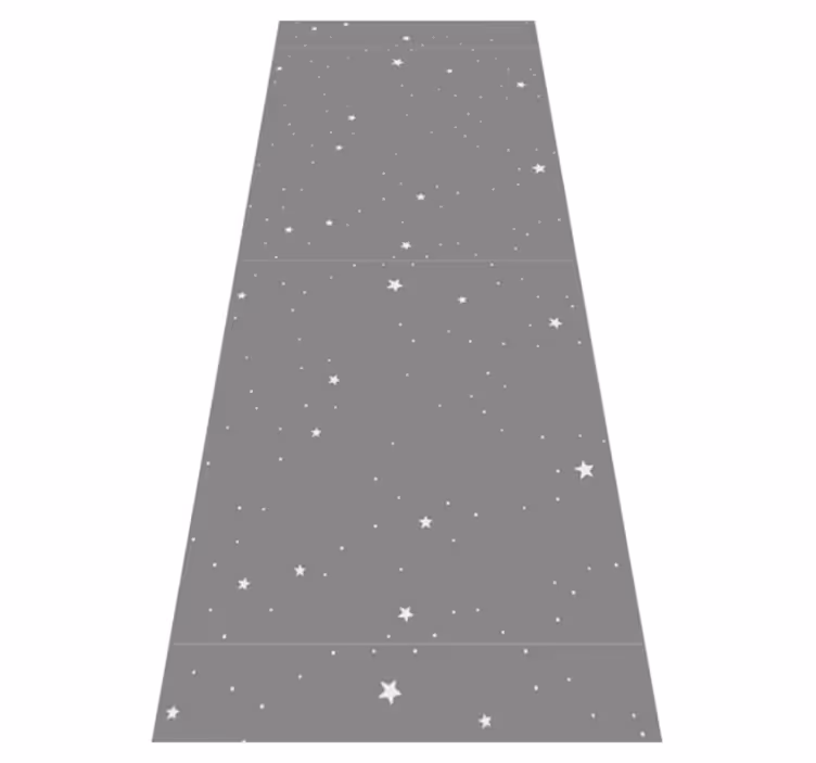 Covor vinil dormitor stele albe pe fundal gri - TenStickers
