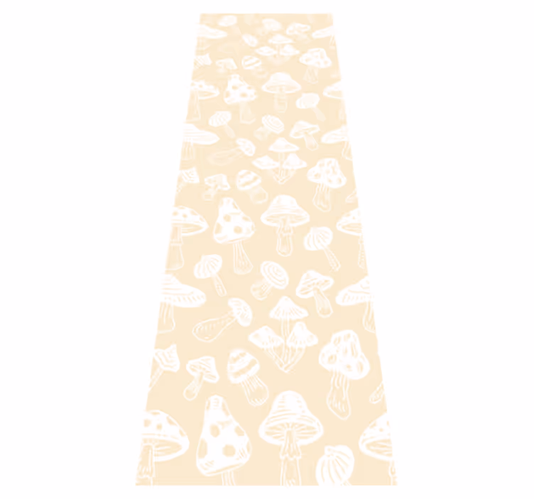Covor vinil dormitor design ciuperci bej - TenStickers