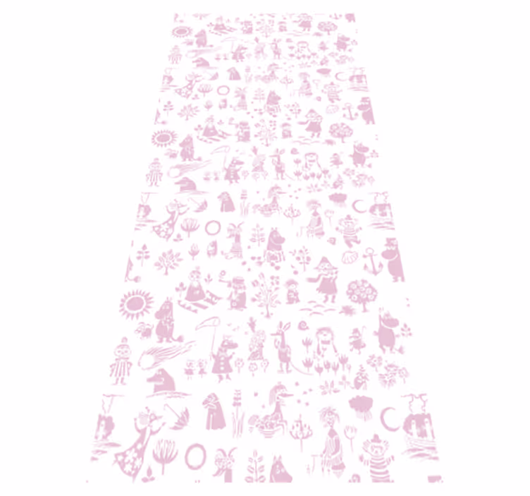 Covor vinil dormitor moomi roz - TenStickers