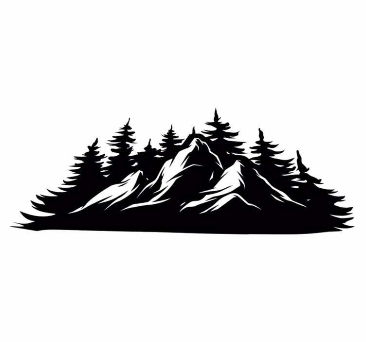 Covor vinil cu aspect de natura lanț muntos - TenStickers