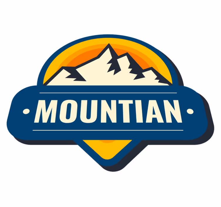 Covor vinil cu aspect de natura logo exploratori montani - TenStickers