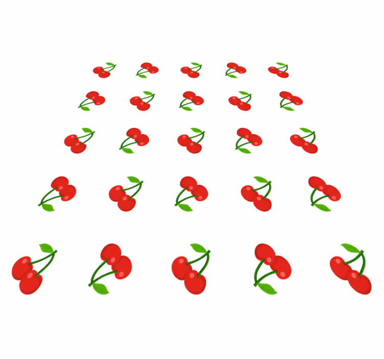 Covor vinil cu aspect de natura design cu cireșe - TenStickers