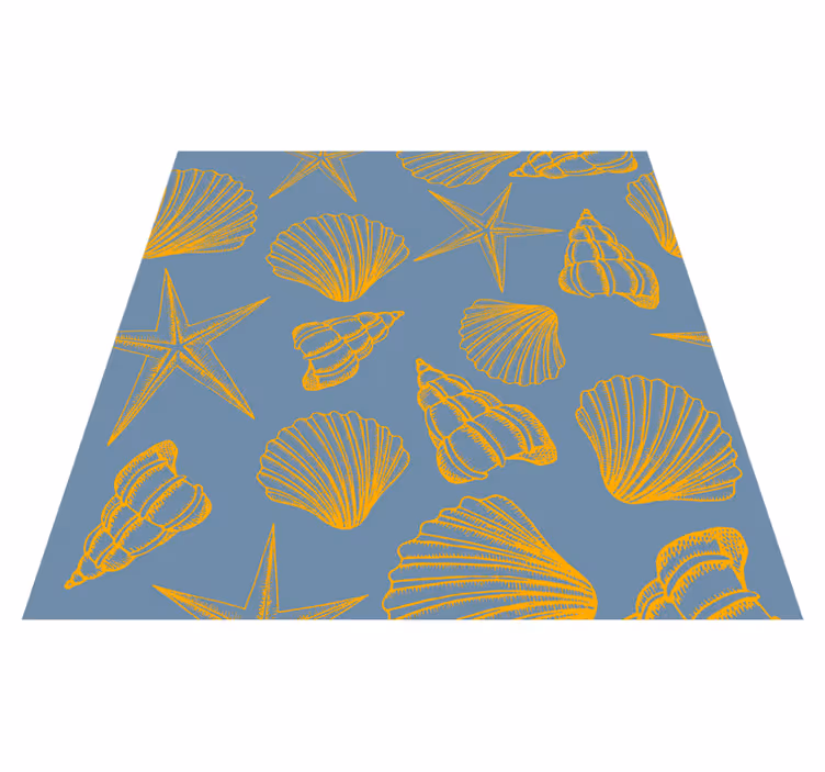 Covor vinil cu aspect de natura scoici și stele - TenStickers
