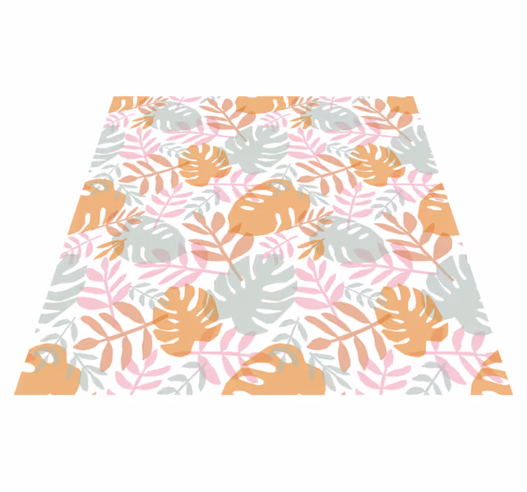Covor vinil cu aspect de natura motif frunze verzi - TenStickers