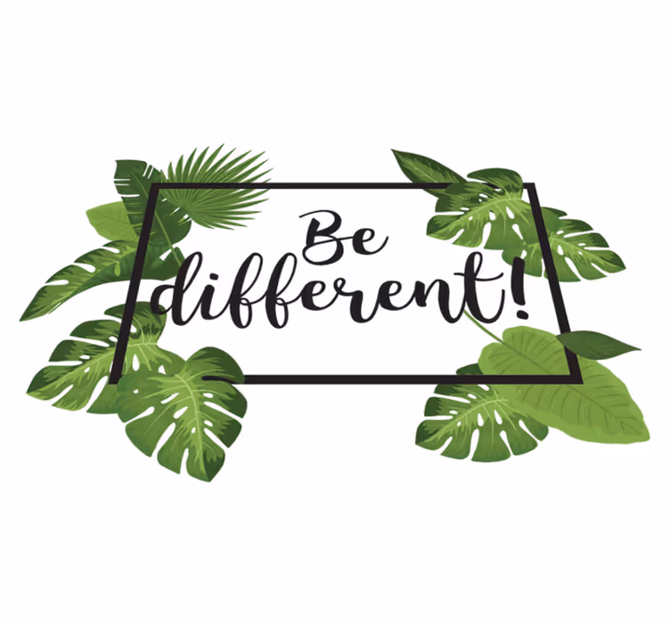 Covor vinil flori și plante fii diferit - TenStickers
