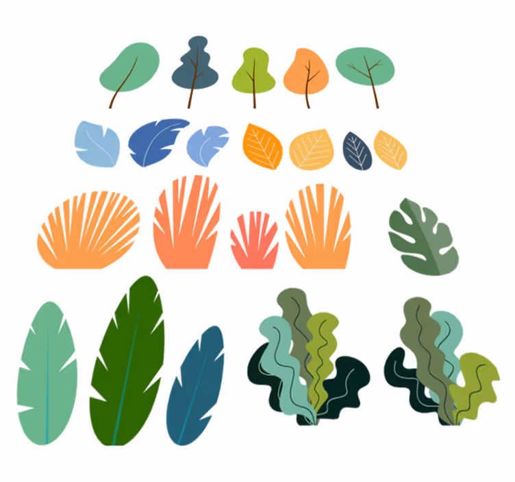 Covor vinil flori și plante pachet frunze tropicale - TenStickers