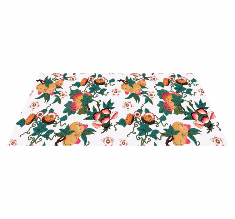 Covor vinil flori și plante imprimeu floral multicolor - TenStickers