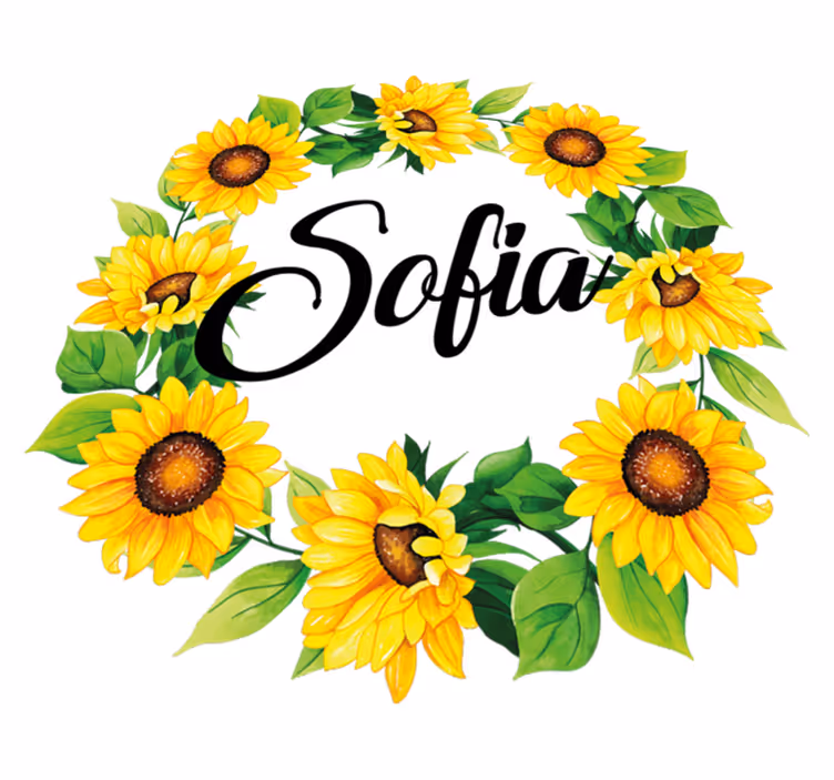 Covor vinil flori și plante cunună de flori personalizată - TenStickers