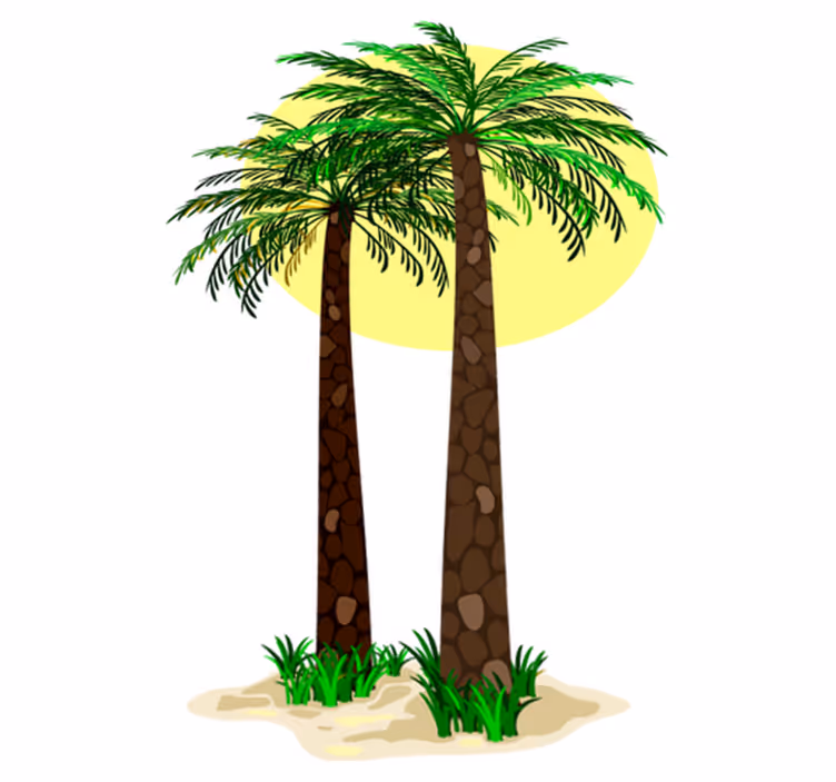 Covor vinil flori și plante palmieri tropicali - TenStickers