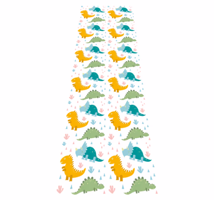 Covor vinil dormitor cu model drăguț de dinozauri - TenStickers