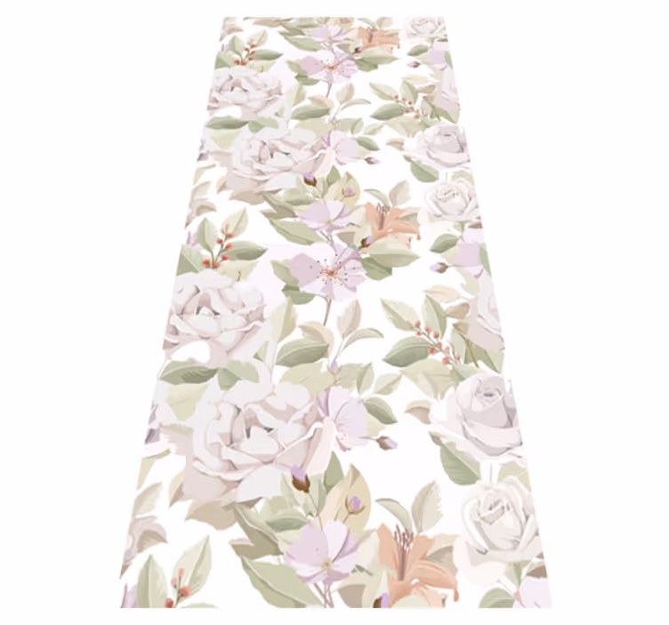 Covor vinil dormitor model floral elegant - TenStickers