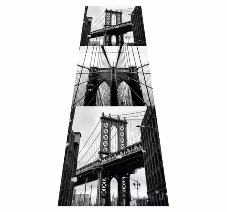 Covor vinil dormitor colaj podul brooklyn - TenStickers