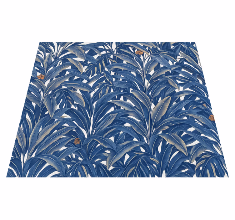 Covor vinil dormitor junglă indigo luxoasă - TenStickers