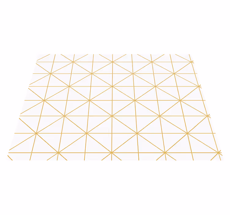 Covor vinil dormitor geometric auriu - TenStickers
