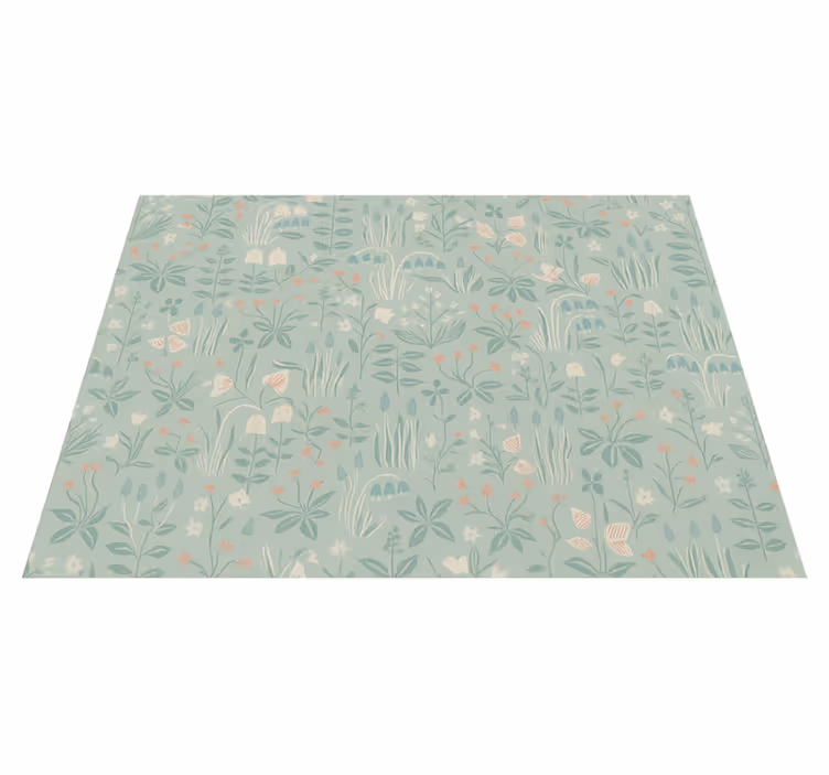 Covor vinil dormitor floral scandi - TenStickers