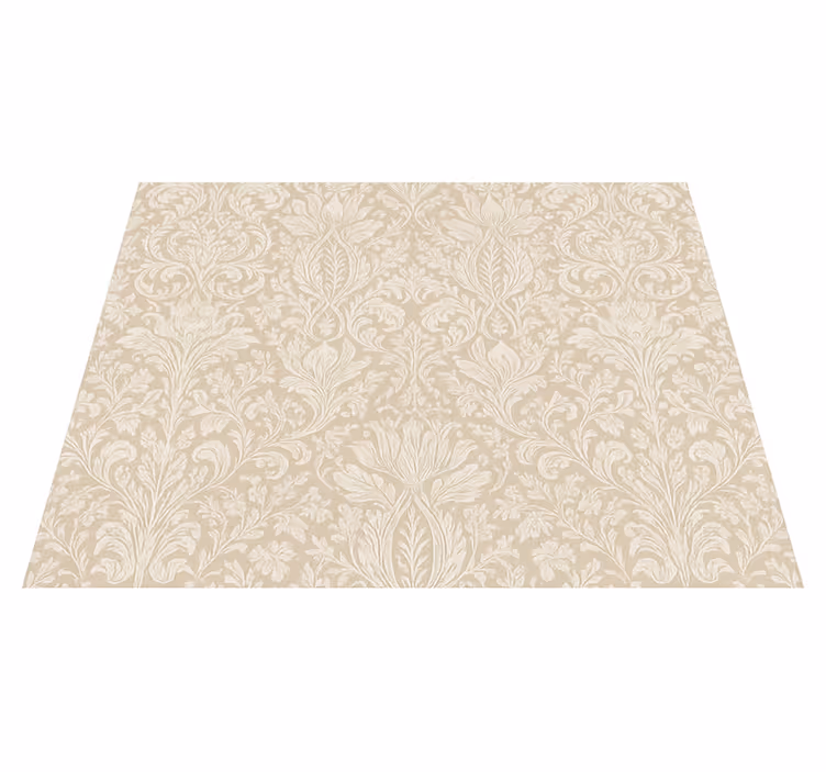 Covor vinil dormitor floral bej clasic - TenStickers