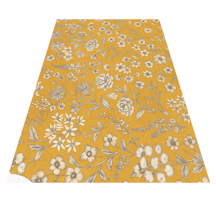 Covor vinil dormitor cu model floral vintage - TenStickers