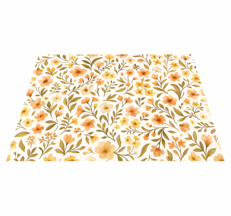 Covor vinil dormitor flori vintage florale - TenStickers